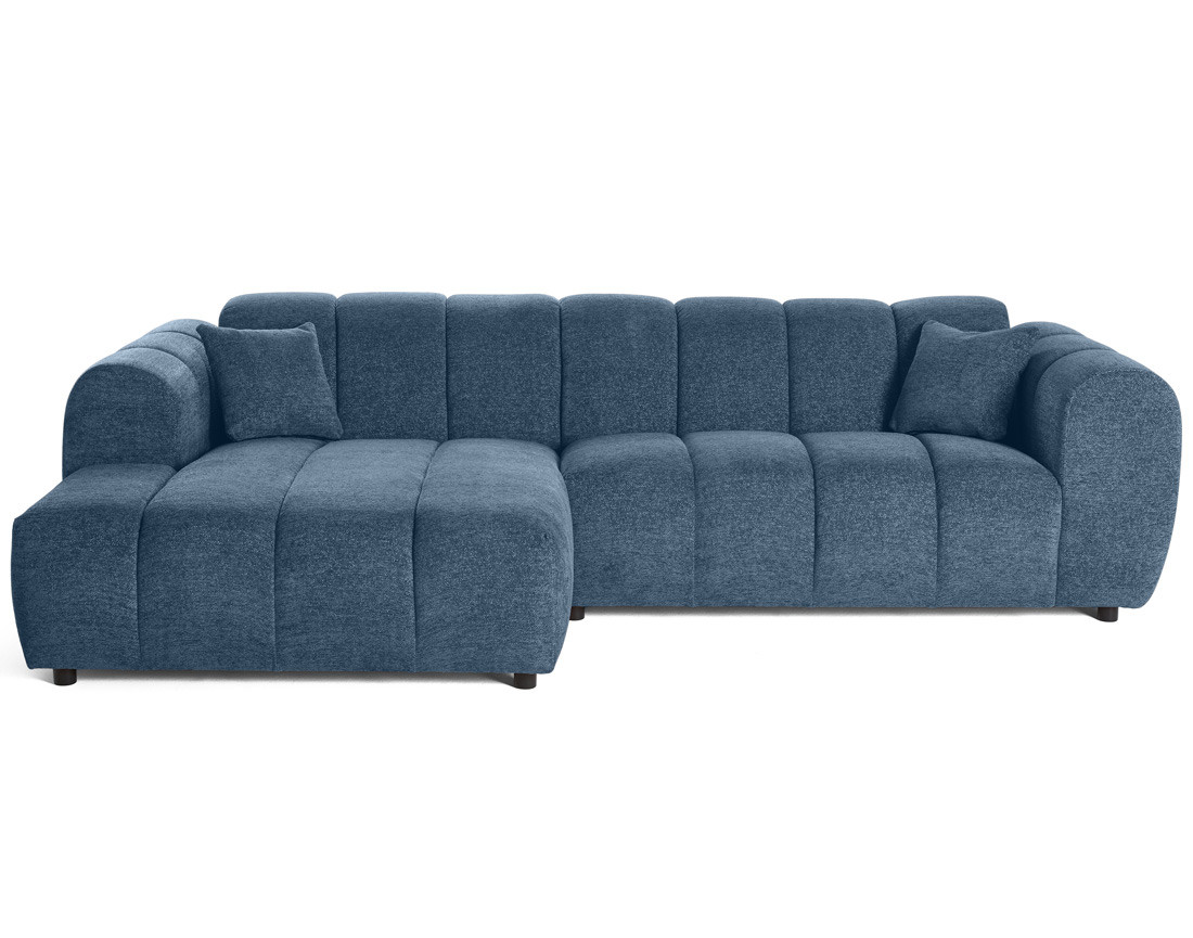 Canapé d'angle gauche 4 places en tissu texturé Curtis