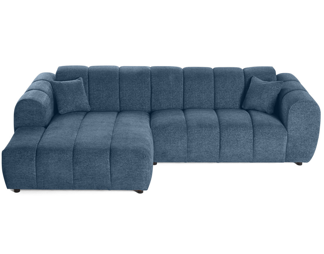 Canapé d'angle gauche 4 places en tissu texturé Curtis