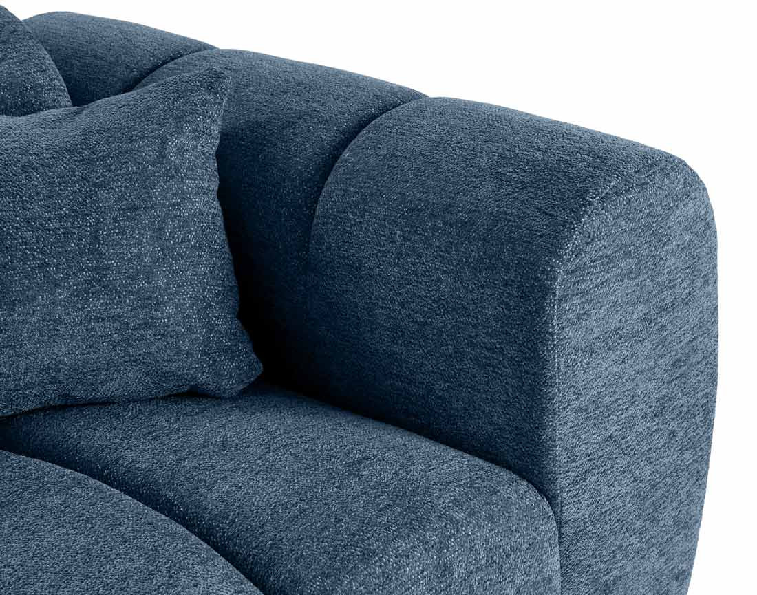 Canapé d'angle gauche 4 places en tissu texturé Curtis