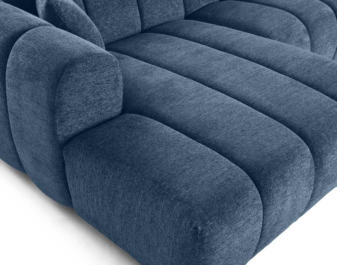 Canapé d'angle gauche 4 places en tissu texturé Curtis