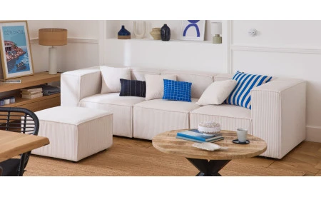                   Canapé en velours côtelé pas cher | Best Mobilier
               