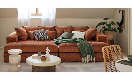Canapé terracotta pas cher | Best Mobilier