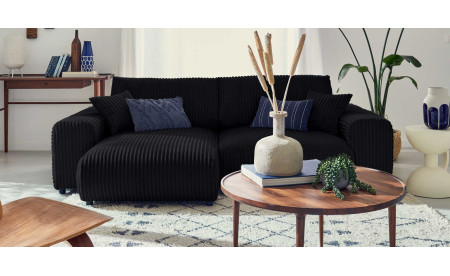 Canapé noir pas cher | Best Mobilier