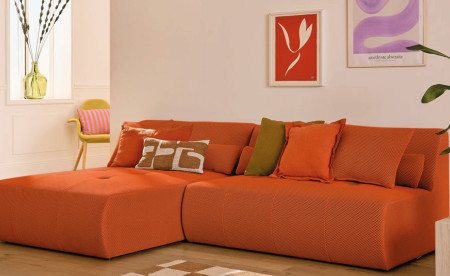                   Canapé Convertible Orange Pas Cher | Best Mobilier
               