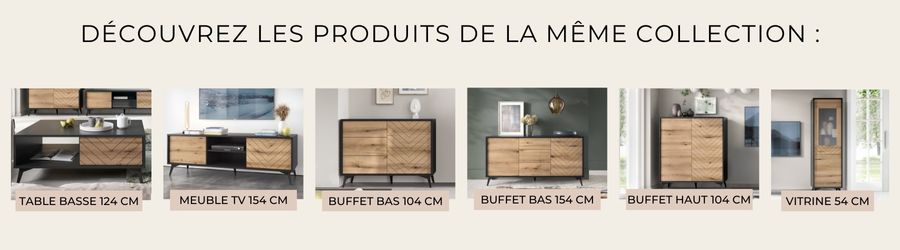 Bestmobilier Peter - Buffet Bas - Bois Et Noir - 154 Cm - Style Industriel -SoBuy Shop Bandeau%20visuel%20Peter