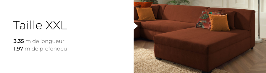 Lisa Design Canapé Panoramique 7 Places MALCOM - Angle Droit - Velours Côtelé B... -Vente-unique shop Malcom Bandeaux 3