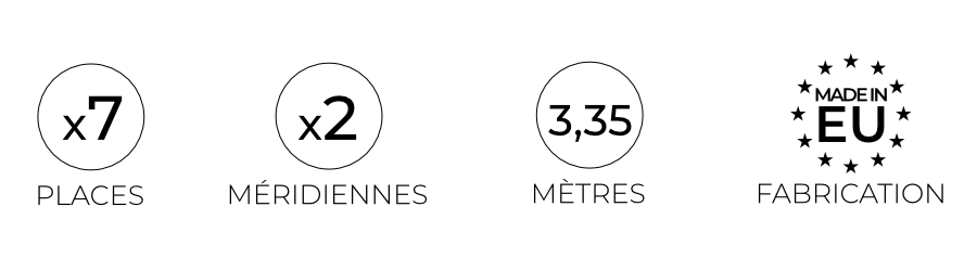 Lisa Design Canapé Panoramique 7 Places MALCOM - Angle Droit - Velours Côtelé B... -Vente-unique shop Malcom