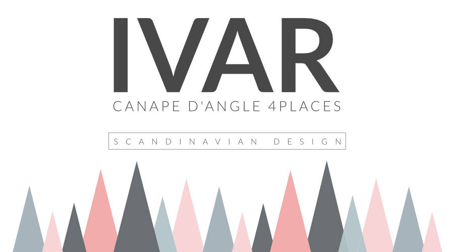 Présentation du canapé d'angle 4 places Ivar