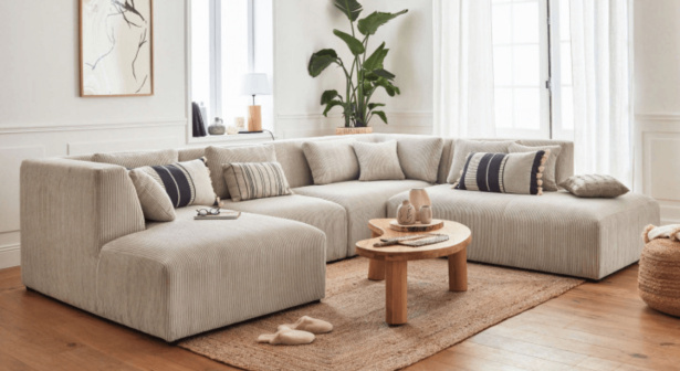Quel tapis avec un canapé en velours ?